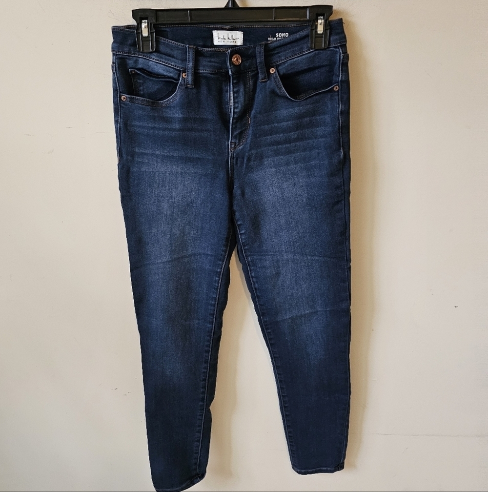 Nicole Miller Womens Medium Blue Stretch SOHO High Rise Skinny Jeans‎ Sz 4